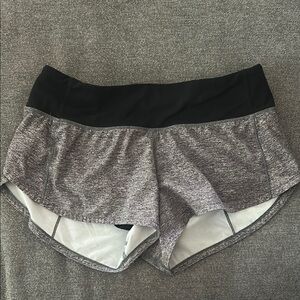 Lululemon Athletica Gray and Black Athletic Shorts